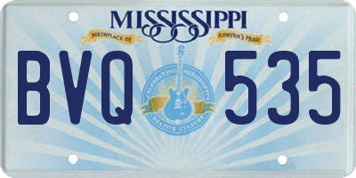 MS license plate BVQ535