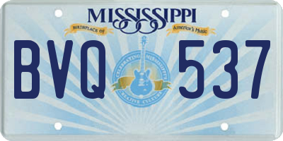 MS license plate BVQ537