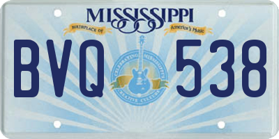 MS license plate BVQ538