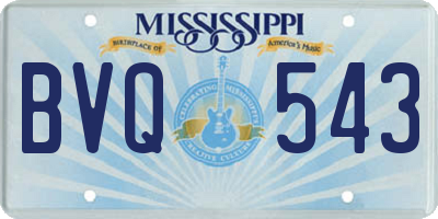 MS license plate BVQ543
