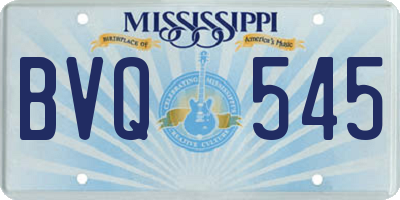 MS license plate BVQ545