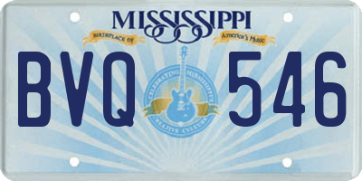 MS license plate BVQ546