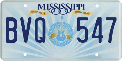 MS license plate BVQ547