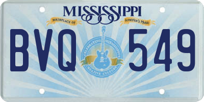 MS license plate BVQ549
