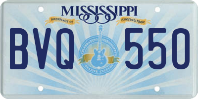 MS license plate BVQ550