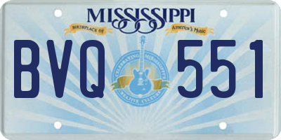 MS license plate BVQ551