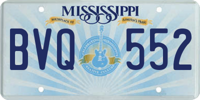 MS license plate BVQ552