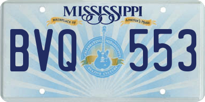MS license plate BVQ553