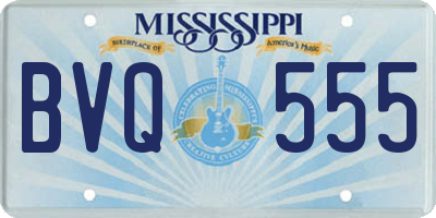 MS license plate BVQ555