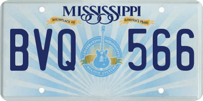 MS license plate BVQ566