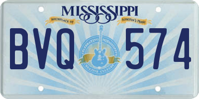 MS license plate BVQ574