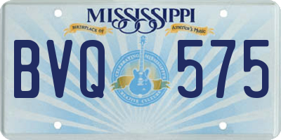 MS license plate BVQ575