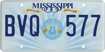 MS license plate BVQ577