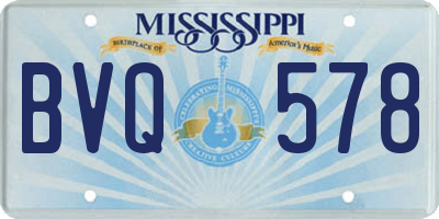MS license plate BVQ578