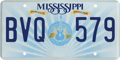 MS license plate BVQ579