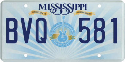 MS license plate BVQ581