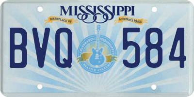 MS license plate BVQ584