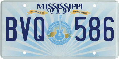 MS license plate BVQ586