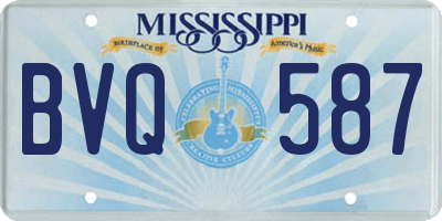 MS license plate BVQ587