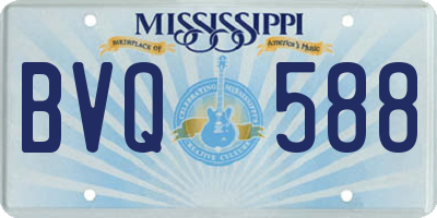 MS license plate BVQ588