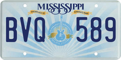 MS license plate BVQ589
