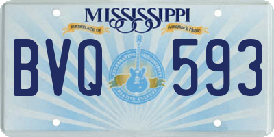 MS license plate BVQ593