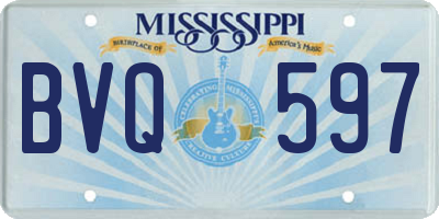MS license plate BVQ597