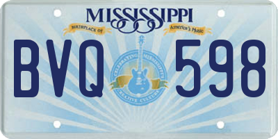 MS license plate BVQ598