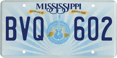 MS license plate BVQ602