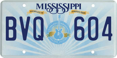 MS license plate BVQ604