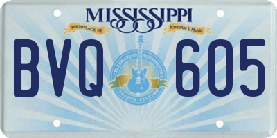 MS license plate BVQ605