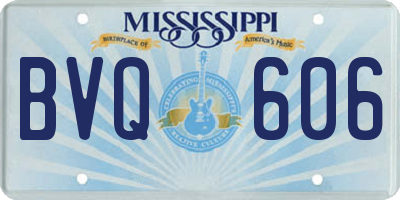 MS license plate BVQ606