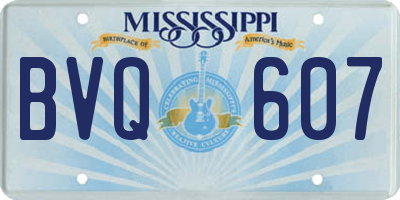 MS license plate BVQ607