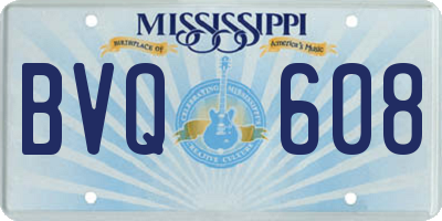 MS license plate BVQ608