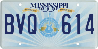 MS license plate BVQ614