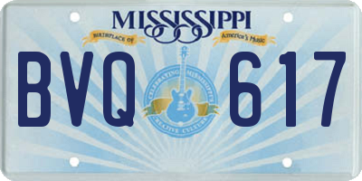 MS license plate BVQ617
