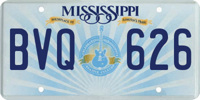 MS license plate BVQ626