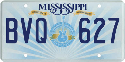 MS license plate BVQ627