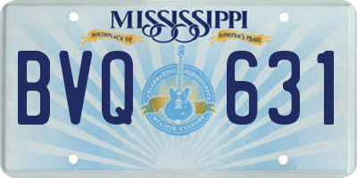 MS license plate BVQ631