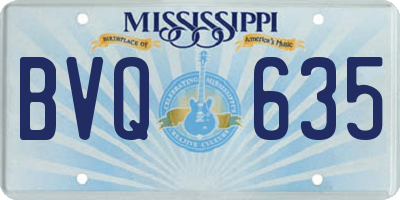 MS license plate BVQ635