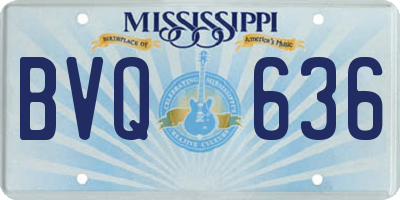 MS license plate BVQ636