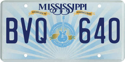 MS license plate BVQ640