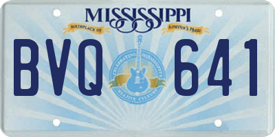 MS license plate BVQ641