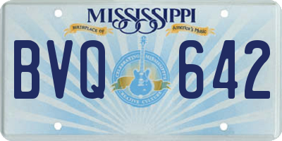 MS license plate BVQ642