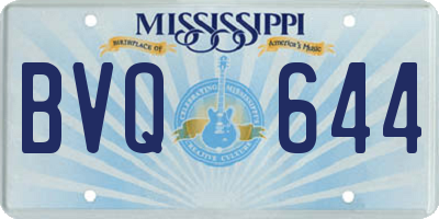 MS license plate BVQ644