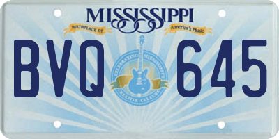 MS license plate BVQ645