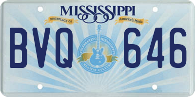 MS license plate BVQ646