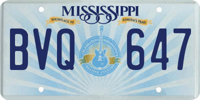 MS license plate BVQ647