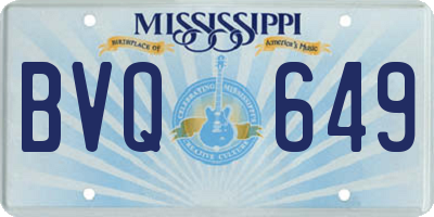 MS license plate BVQ649