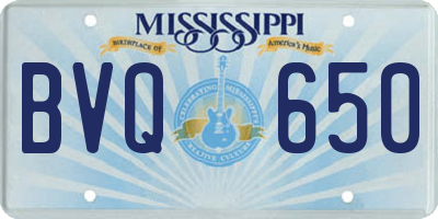 MS license plate BVQ650